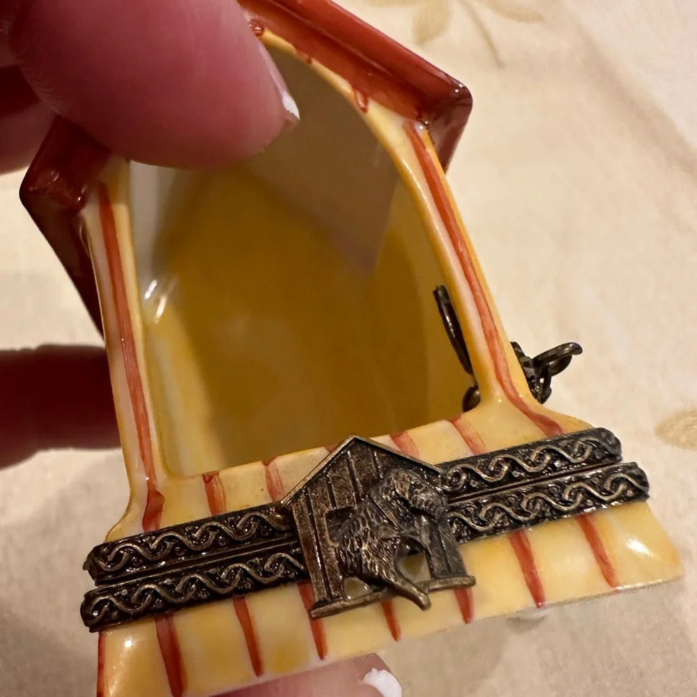 Limoges France Porcelain Dog Puppy Dalmation Doghouse Pierre Arguie Trinket Box. - Picture 10 of 11